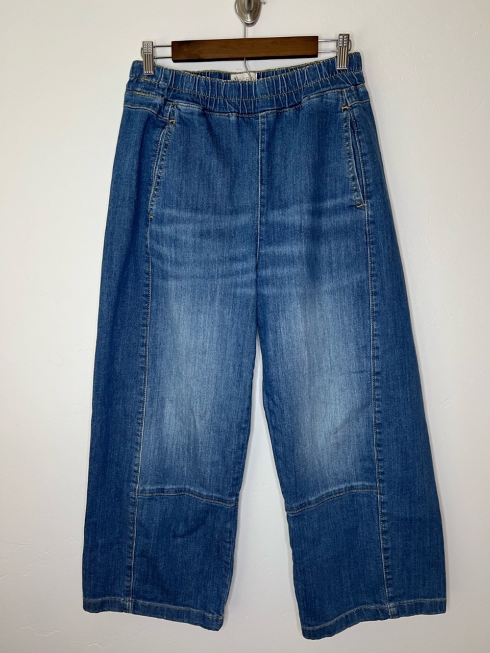 Pilco The Izzie Relaxed Pull On Barrel Jeans from Anthropologie